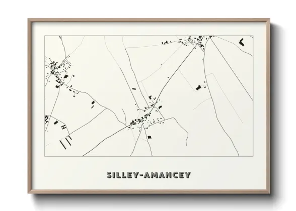 Une affiche de carte sur Silley-Amancey