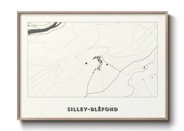 Une affiche de carte sur Silley-Bléfond
