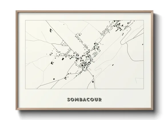 Une affiche de carte sur Sombacour