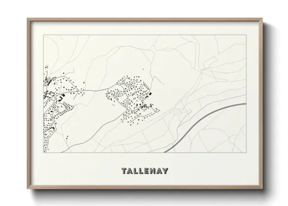 Une affiche de carte sur Tallenay