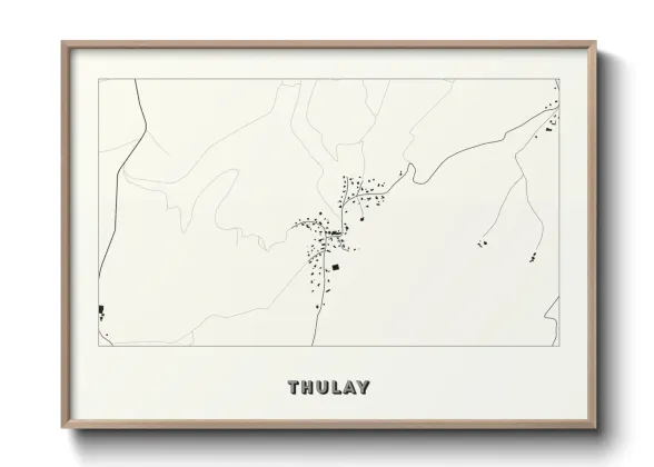 Une affiche de carte sur Thulay