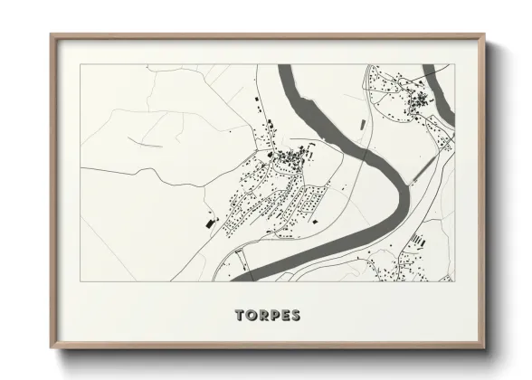 Une affiche de carte sur Torpes