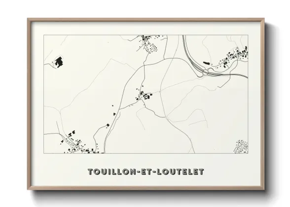 Une affiche de carte sur Touillon-et-Loutelet
