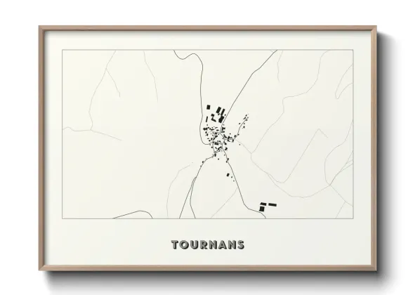 Une affiche de carte sur Tournans