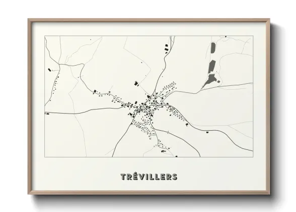Une affiche de carte sur Trévillers