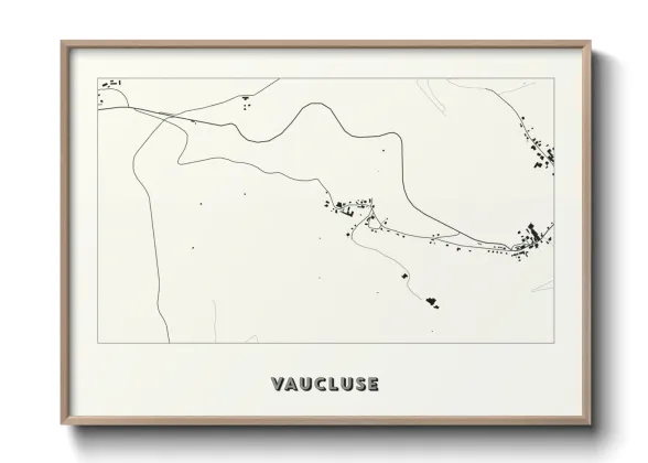 Une affiche de carte sur Vaucluse