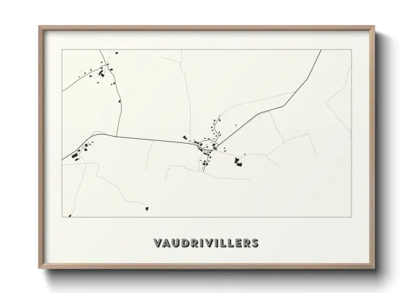 Une affiche de carte sur Vaudrivillers