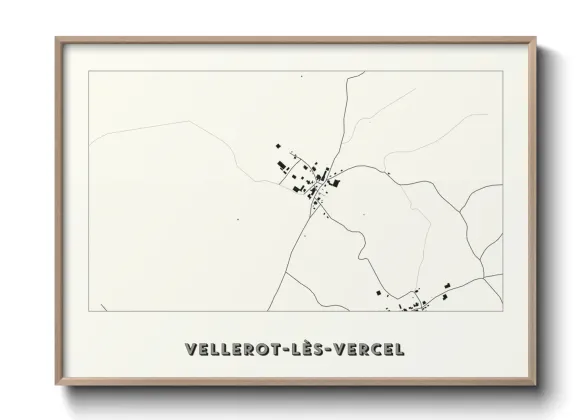 Une affiche de carte sur Vellerot-lès-Vercel