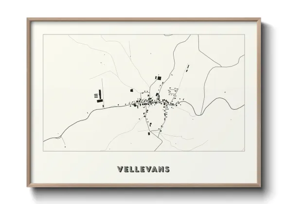 Une affiche de carte sur Vellevans