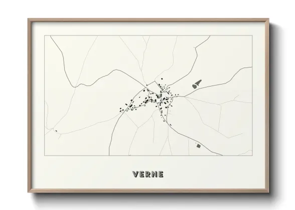 Une affiche de carte sur Verne