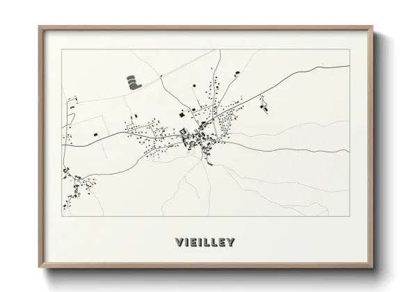 Une affiche de carte sur Vieilley