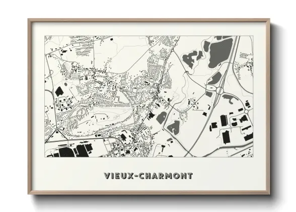 Une affiche de carte sur Vieux-Charmont