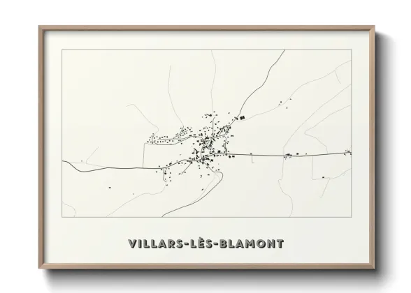 Une affiche de carte sur Villars-lès-Blamont