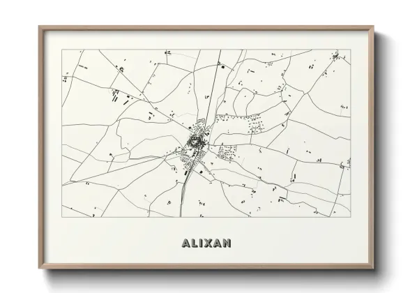 Une affiche de carte sur Alixan