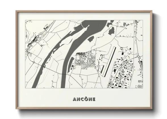 Une affiche de carte sur Ancône