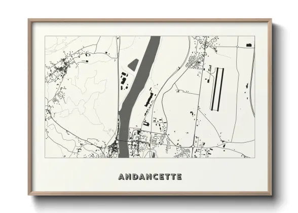 Une affiche de carte sur Andancette