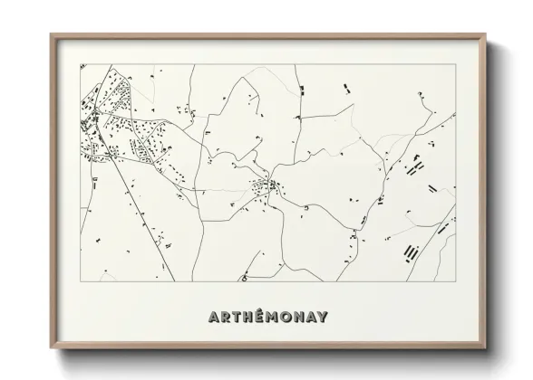 Une affiche de carte sur Arthémonay