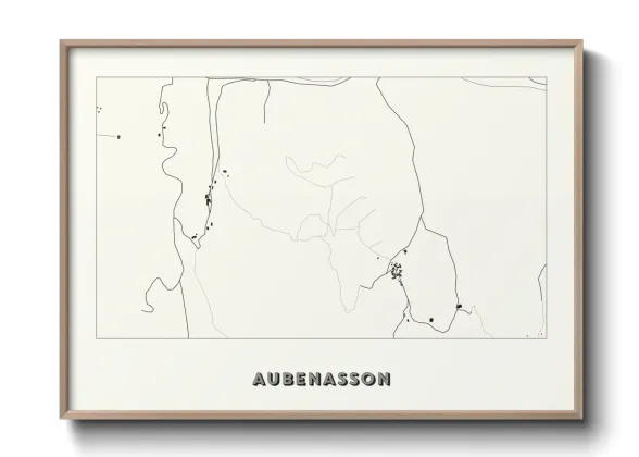 Une affiche de carte sur Aubenasson