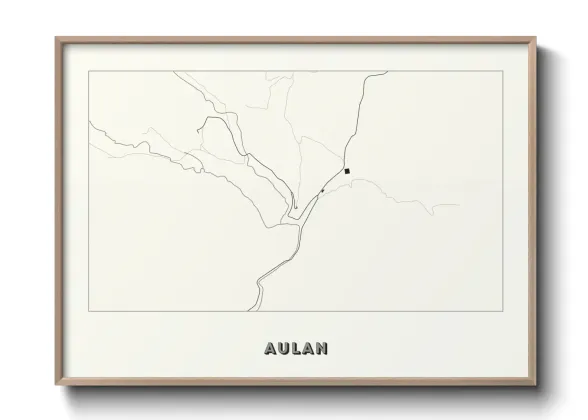 Une affiche de carte sur Aulan