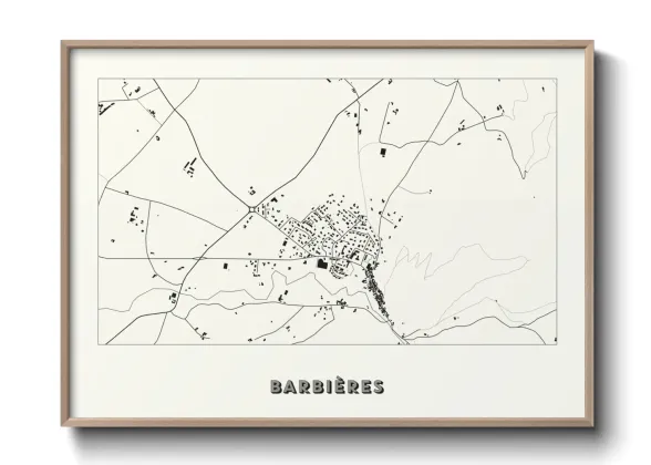 Une affiche de carte sur Barbières