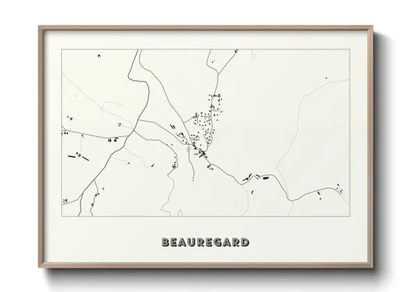 Une affiche de carte sur Beauregard