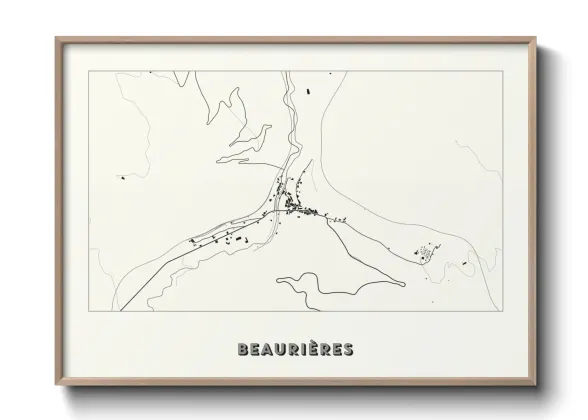 Une affiche de carte sur Beaurières