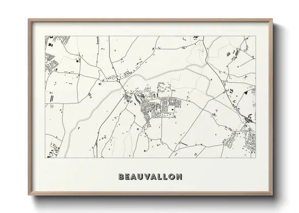 Une affiche de carte sur Beauvallon