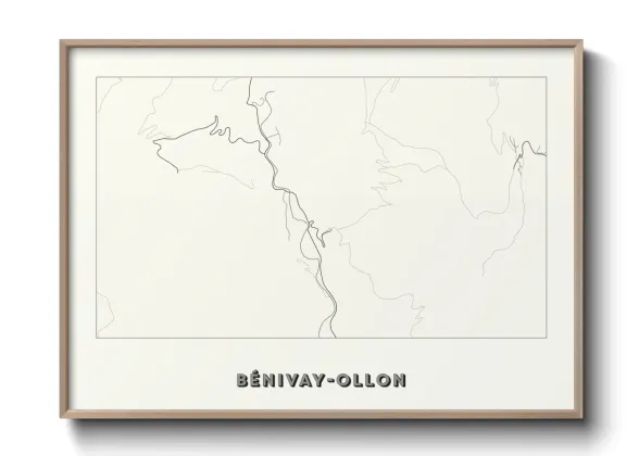 Une affiche de carte sur Bénivay-Ollon