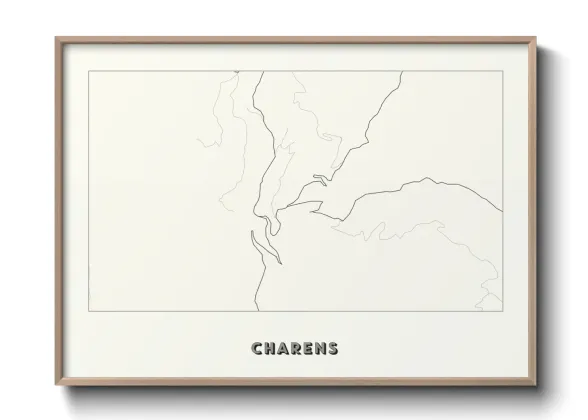 Une affiche de carte sur Charens