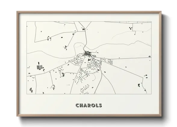 Une affiche de carte sur Charols
