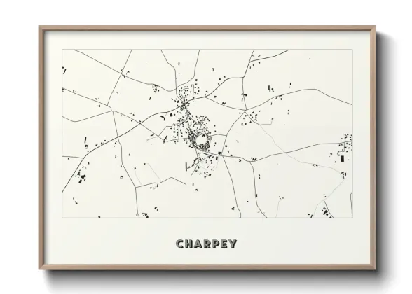 Une affiche de carte sur Charpey