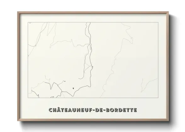 Une affiche de carte sur Châteauneuf-de-Bordette