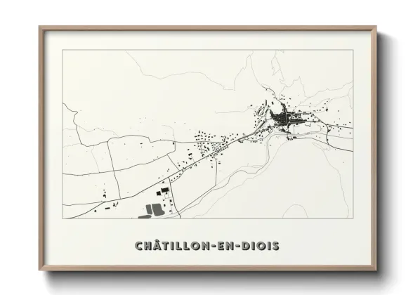 Une affiche de carte sur Châtillon-en-Diois