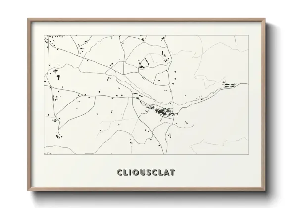 Une affiche de carte sur Cliousclat