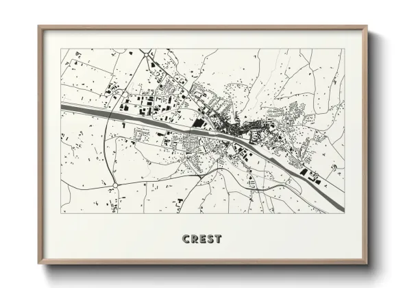 Une affiche de carte sur Crest