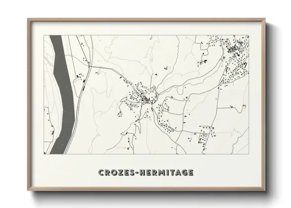 Une affiche de carte sur Crozes-Hermitage