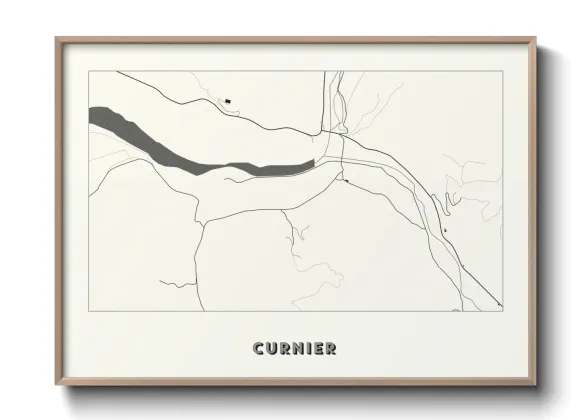 Une affiche de carte sur Curnier