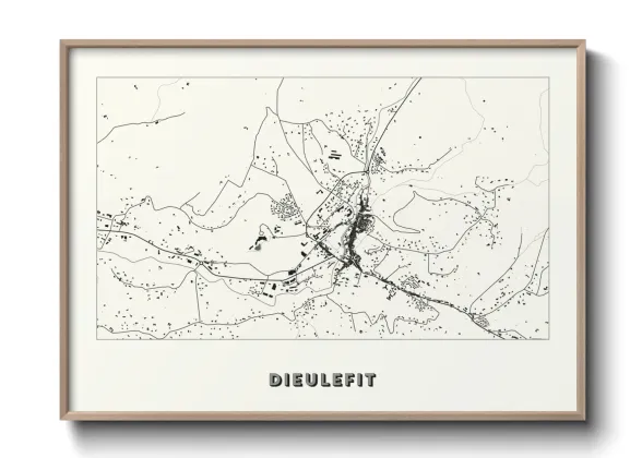 Une affiche de carte sur Dieulefit