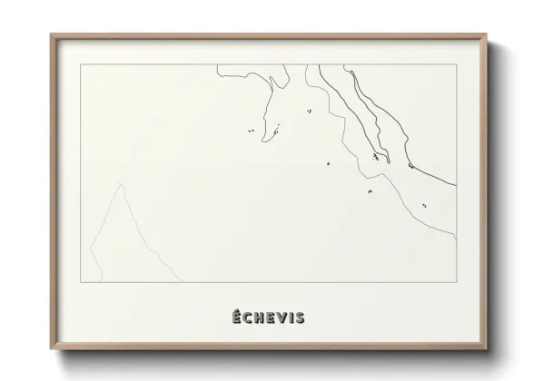 Une affiche de carte sur Échevis