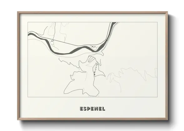 Une affiche de carte sur Espenel