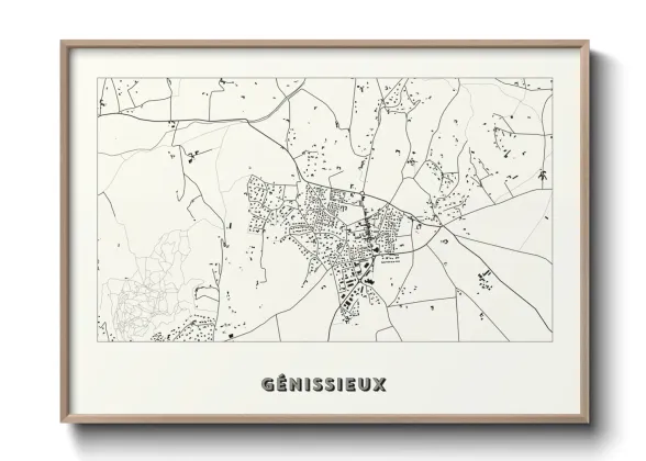 Une affiche de carte sur Génissieux