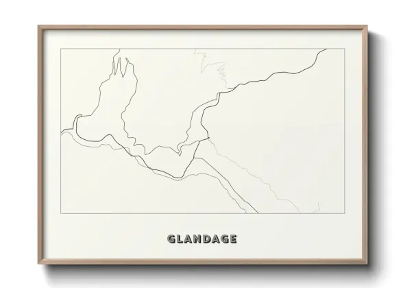 Une affiche de carte sur Glandage