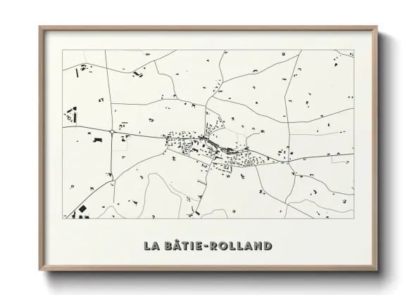 Une affiche de carte sur La Bâtie-Rolland