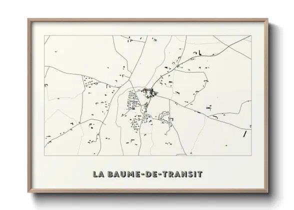 Une affiche de carte sur La Baume-de-Transit