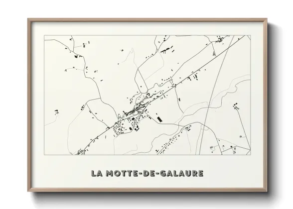Une affiche de carte sur La Motte-de-Galaure