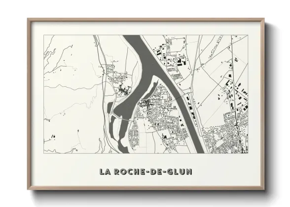 Une affiche de carte sur La Roche-de-Glun