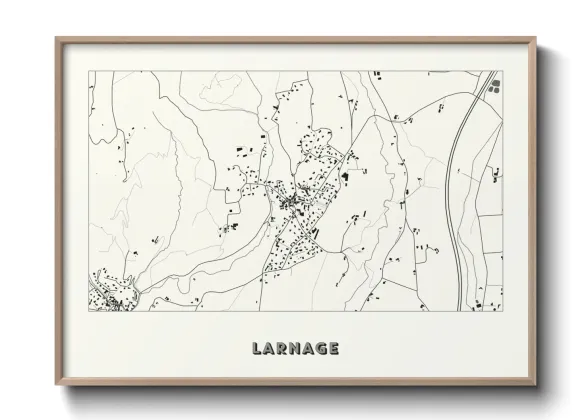 Une affiche de carte sur Larnage