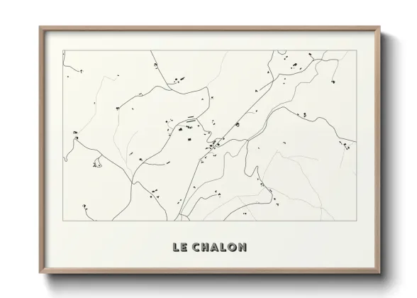 Une affiche de carte sur Le Chalon