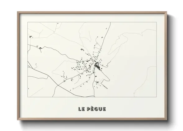Une affiche de carte sur Le Pègue