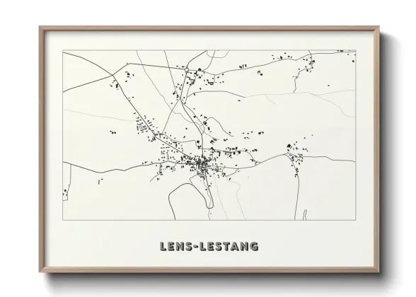 Une affiche de carte sur Lens-Lestang